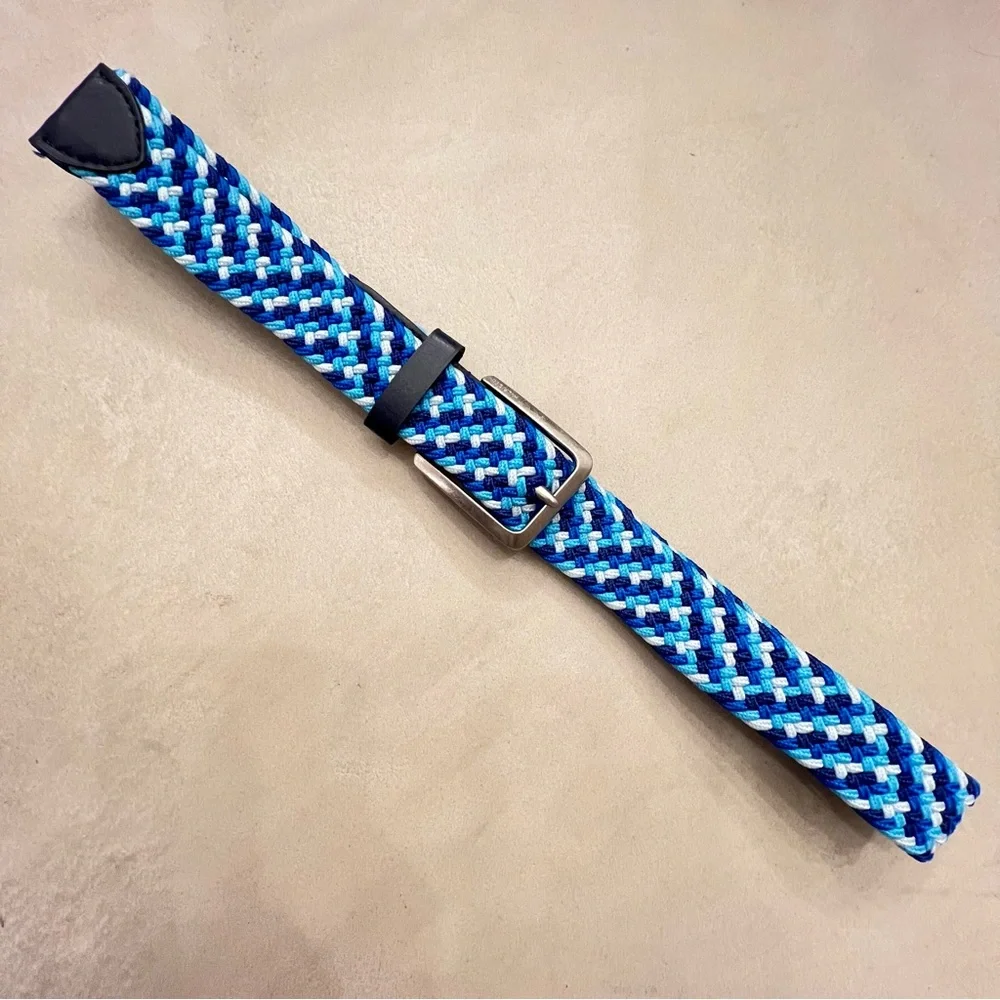 TOMMY HILFIGER Elastic Braided Belt Blue 34-35”
